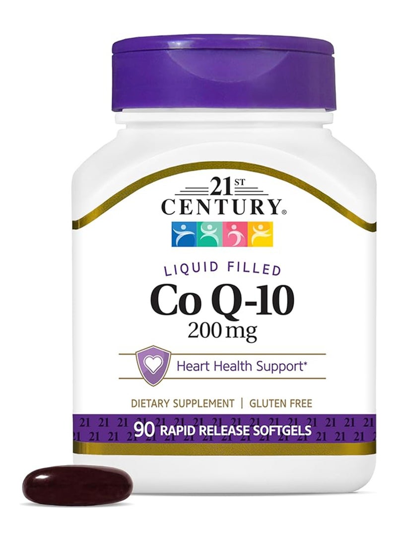 القرن الحادي والعشرون مكمل غذائي بمساعد الإنزيم Q10 بتركيز 200 ملجم - 90 كبسولة هلامية - Image 1